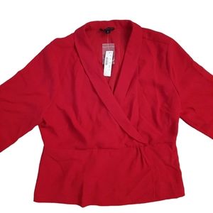 J. Crew women bright red blouse - size 16 NWT